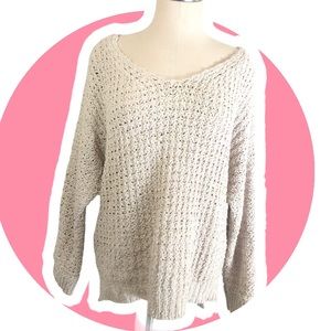 YOUNG FABULOUS & BROKE, IVORY COMFY SWEATER M/L